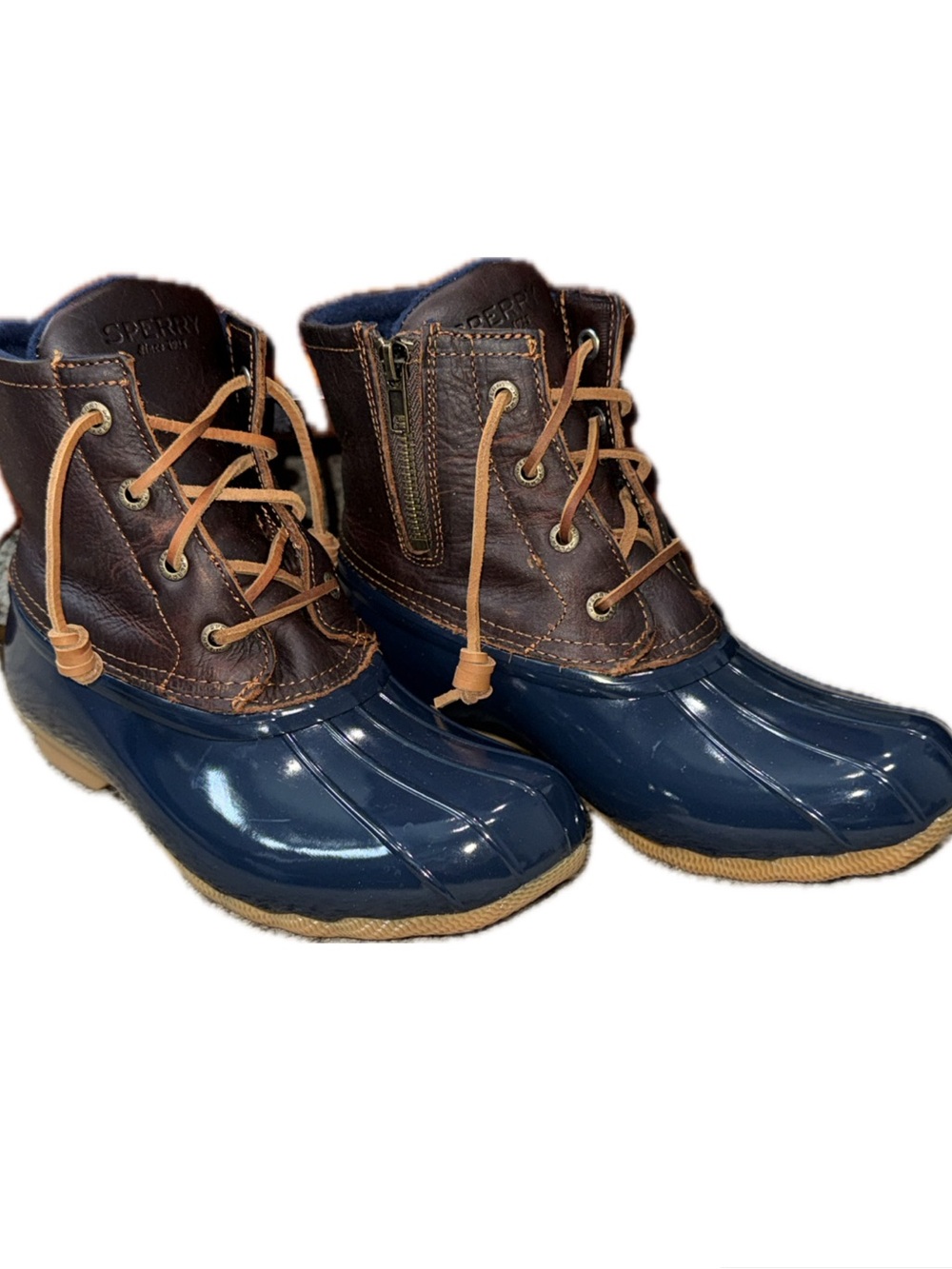 🥾🌊 SPERRY Saltwater‎ Duck Boots Waterproof Leather Rain Boots | Women’s 6.5W